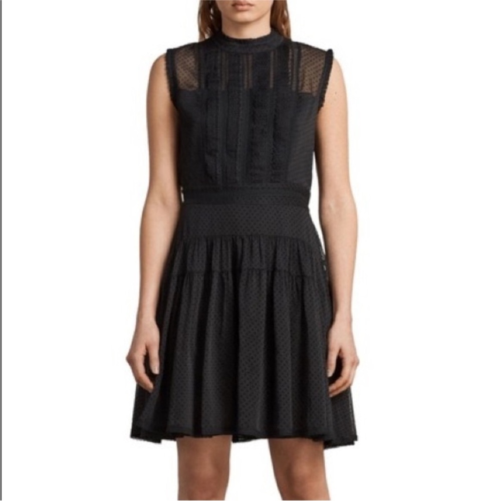 All saints Myra Elegant Black Sleeveless Dress